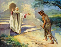 The prodigal son returns to his father.